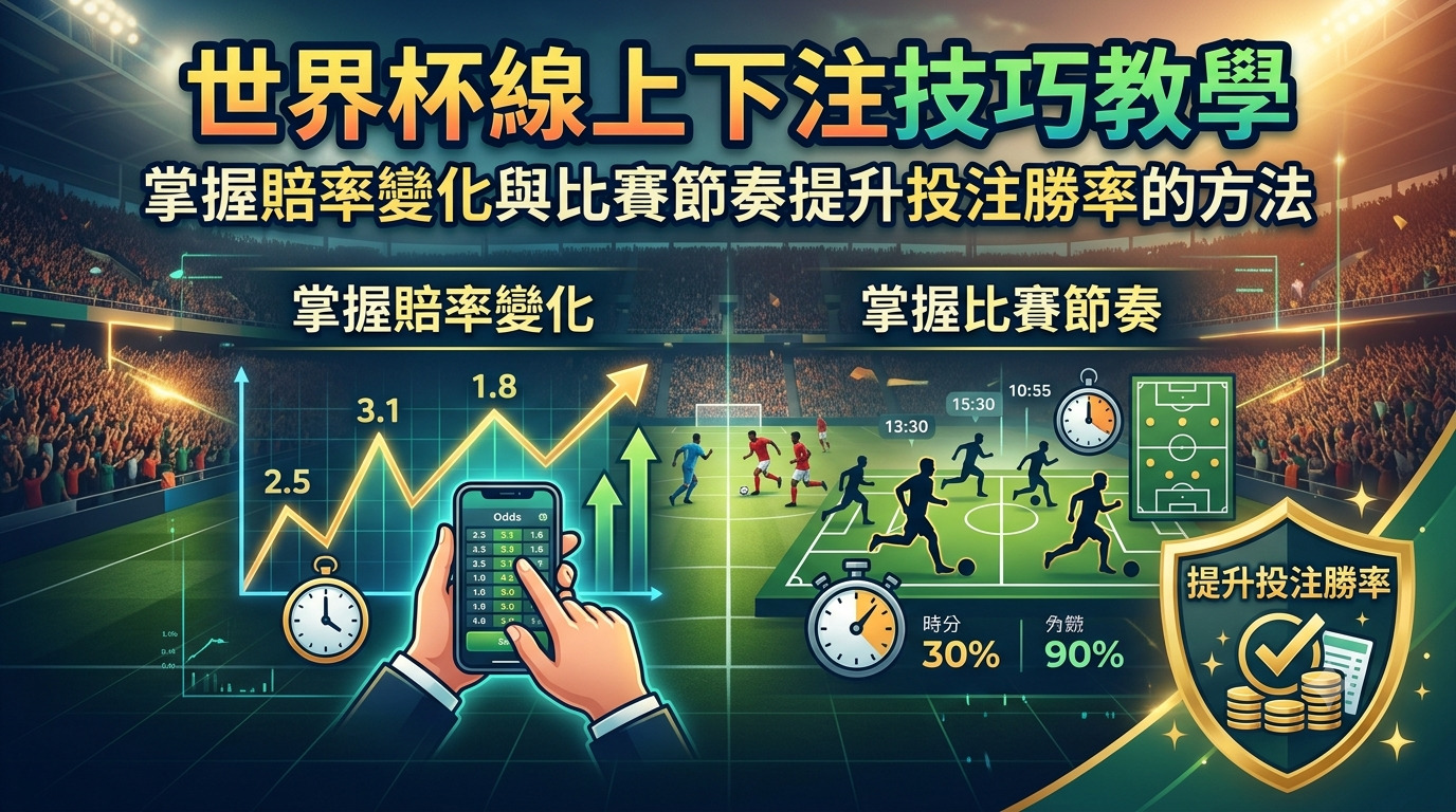 世界杯線上下注技巧教學：掌握賠率變化與比賽節奏提升投注勝率的方法