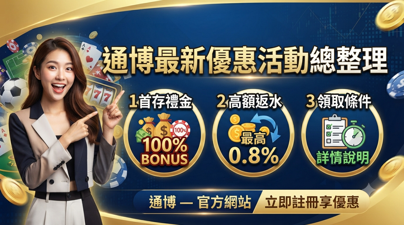 通博最新優惠活動總整理：首存禮金、返水機制與領取條件說明